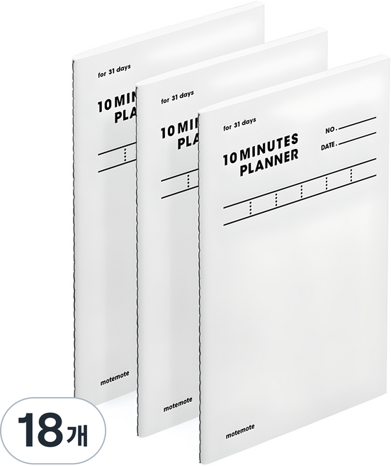 모트모트 텐미닛 플래너 31DAYS, 화이트, 18개