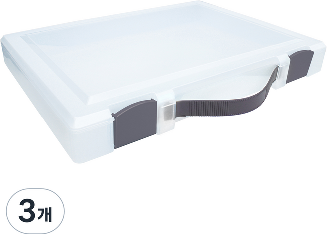 카파맥스 손잡이형 화일 케이스 45mm, 진회색, 3개