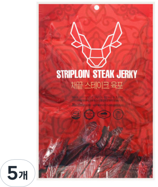 항진축산 채끝 스테이크 육포, 5개, 200g