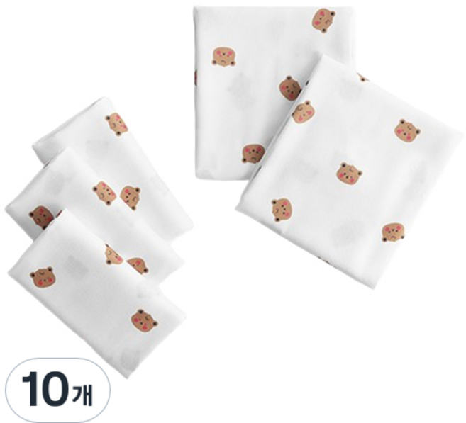 맘스네이처 밤부 대나무 아기 신생아 천기저귀, 베니, 10개