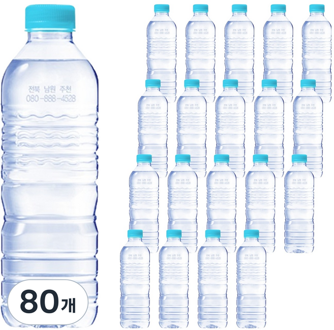 가야 G워터 생수 무라벨, 80개, 500ml