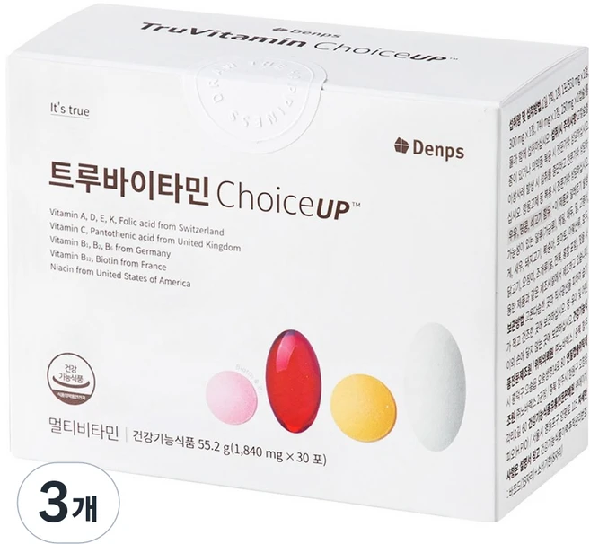 덴프스 트루바이타민 초이스 업 30p, 55.2g, 3개 - 쿠팡