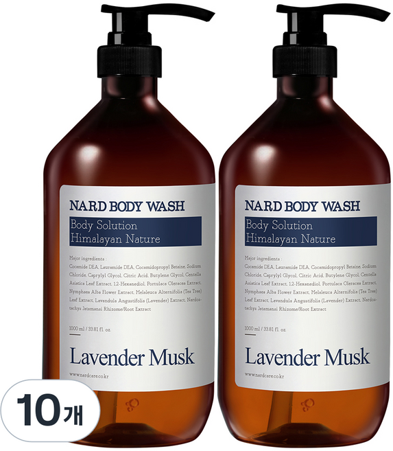 나드 바디워시 라벤더머스크, 1L, 10개