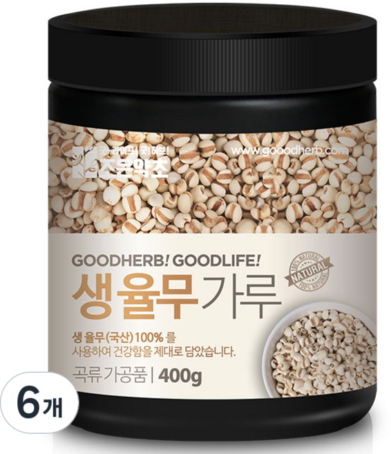 조은약초 생 율무 가루, 6개, 400g