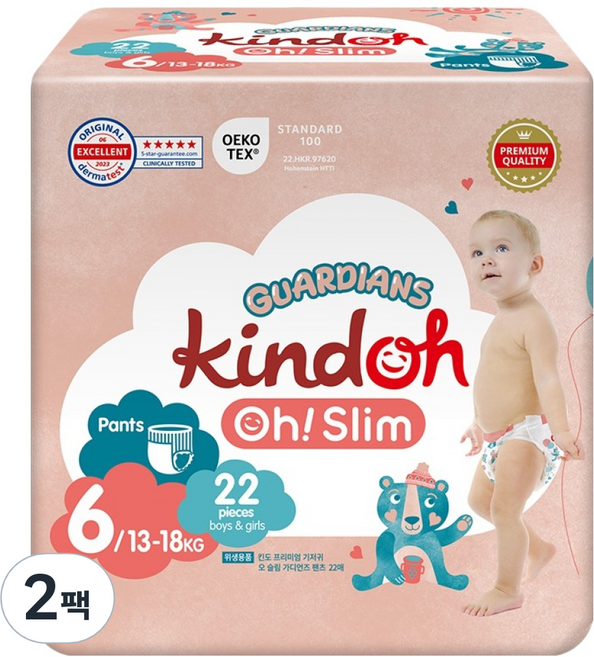 킨도 오슬림 가디언즈 팬티형 기저귀, 6단계, 44매
