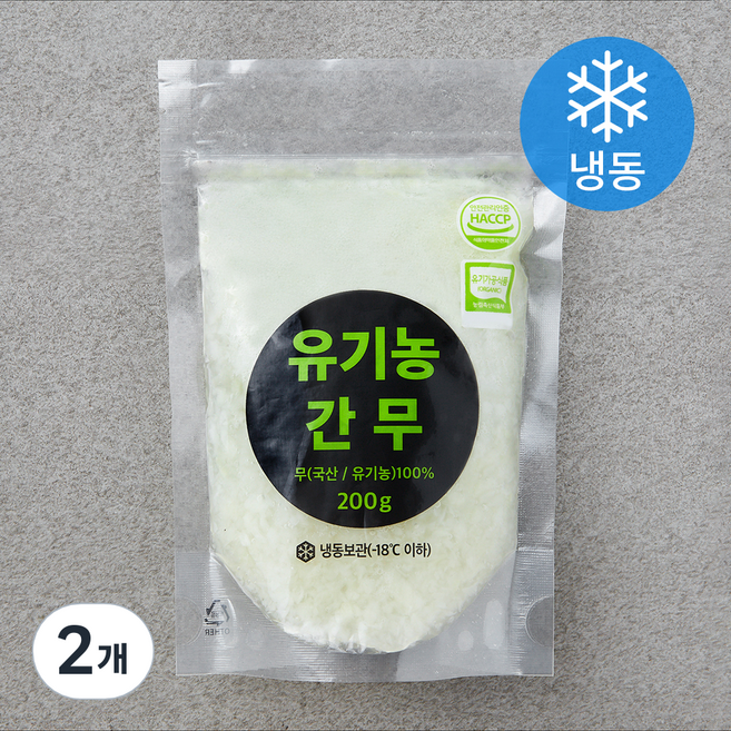 유기가공식품 인증 간무 (냉동), 200g, 2개