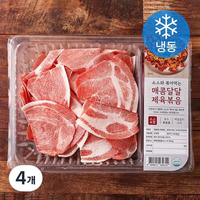 매콤달달 제육볶음 (냉동), 500g, 4개