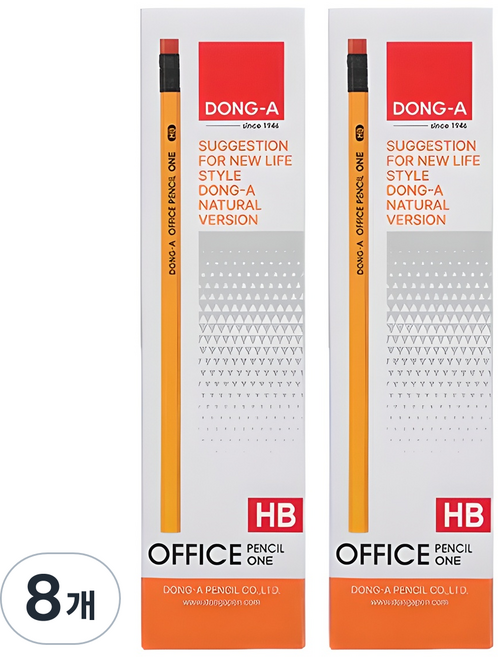 동아 오피스 연필 원 HB, 노랑, 96개