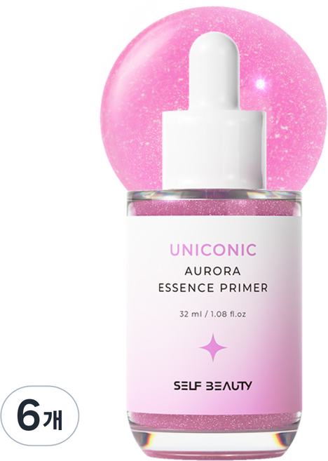 SELF BEAUTY [純素美妝] 獨角獸極光精華妝前乳 32ml, 單一顏色, 6個