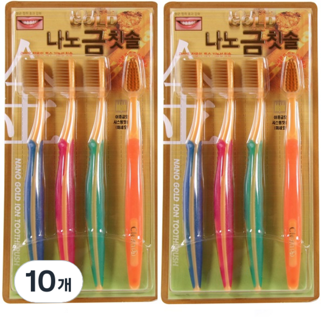 나노 금 칫솔, 4개입, 10개