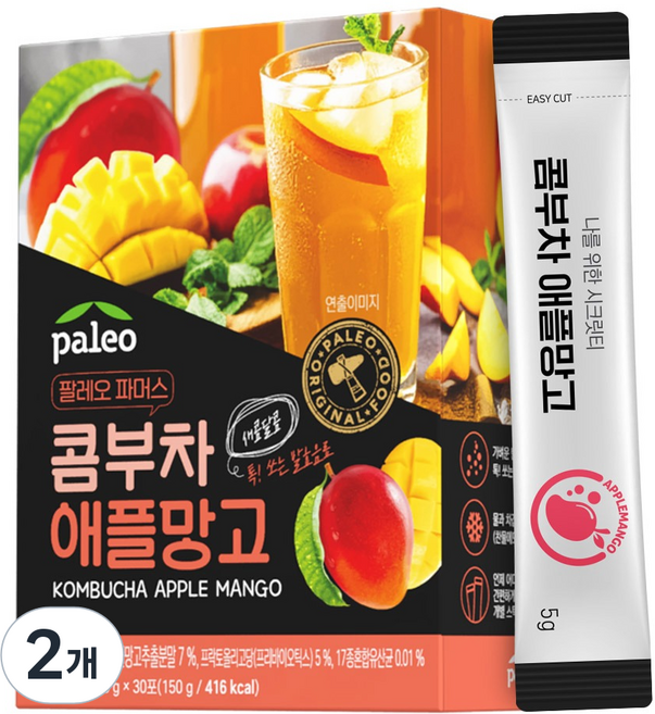 팔레오 콤부차 애플망고, 5g, 30개입, 2개