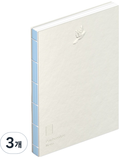 모트모트 데이브레이커 양장노트 A6 7mm 라인, 미스트그레이, 3개