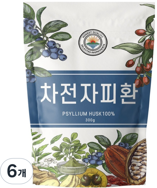 Haena 車前子殼丸, 300g, 6個