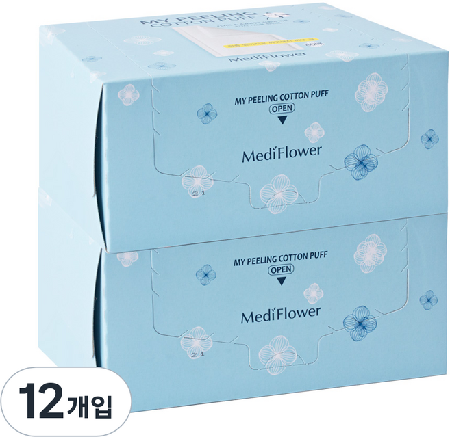 메디플라워 마이 필링 코튼 퍼프, 80개입, 12개