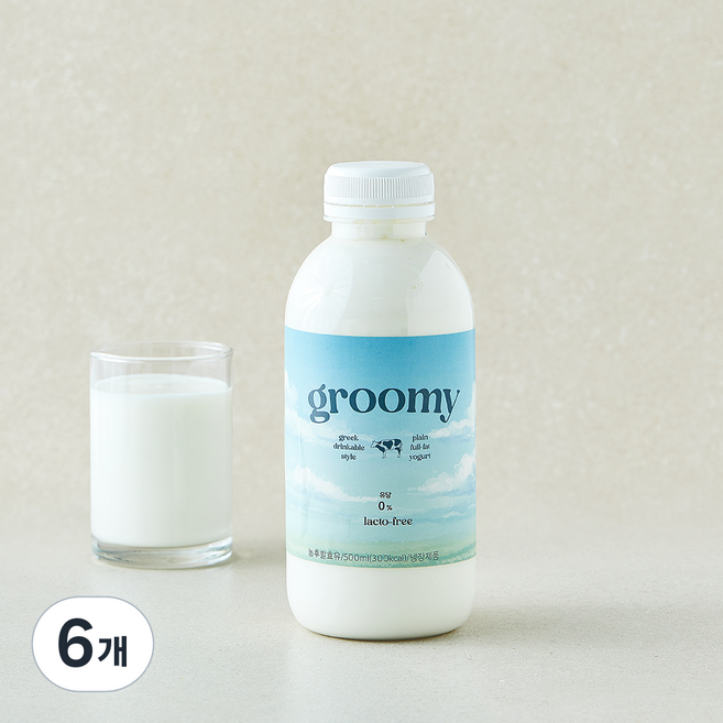 구르미 락토프리 플레인 요거트, 6개, 1개입, 500ml