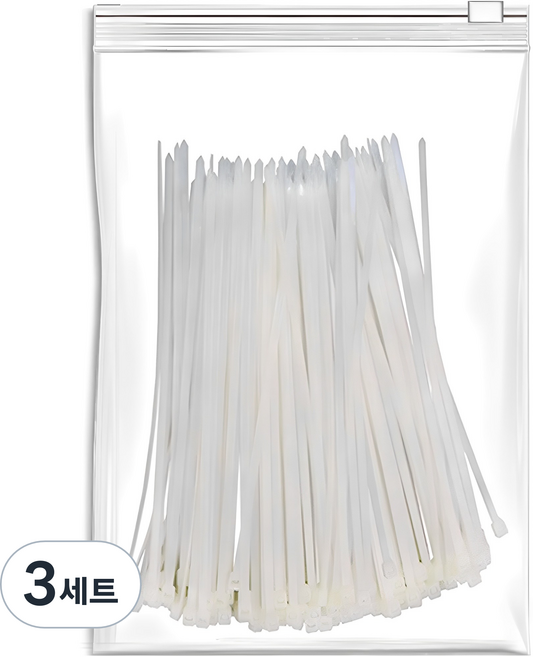 엔더 플렉시블 케이블 타이, 3세트, 화이트