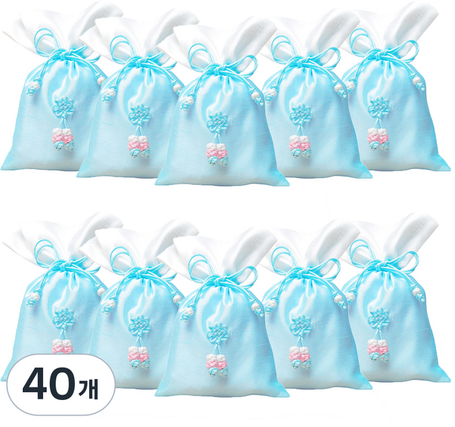 包裝網 傳統福袋 基本款 中, 40個, 15 天藍色