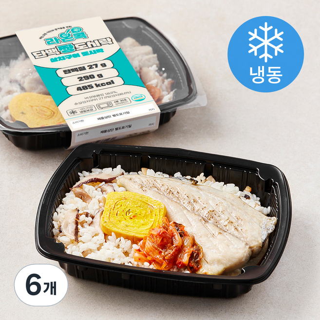 라온콕 단백짱 삼치구이 도시락 (냉동), 290g, 6개