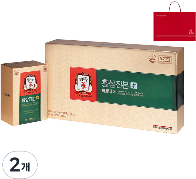 정관장 정품 홍삼진본 파우치, 1.2L, 2개
