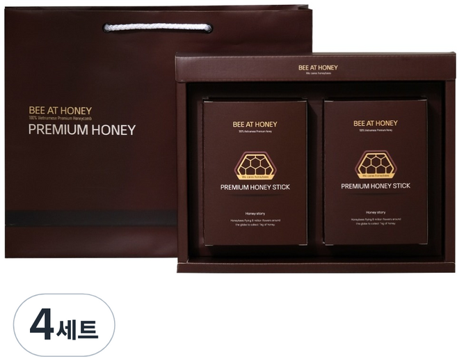비엣꿀 야생화 꿀 스틱 60p 선물세트, 600g, 4세트