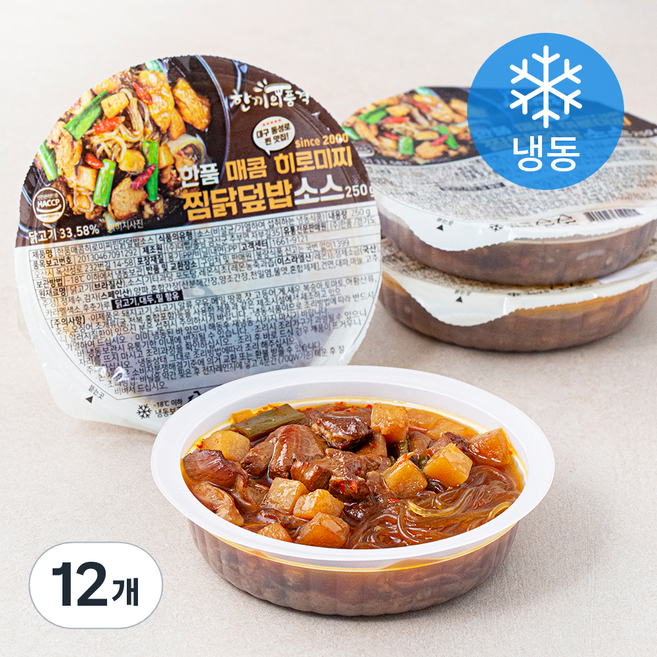 한끼의품격 한품 매콤 히로미찌 찜닭덮밥소스 (냉동), 12개, 250g