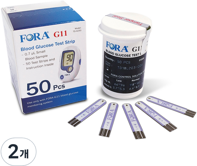 포라 G11 스트립 혈당시험지, 50개입, 2개