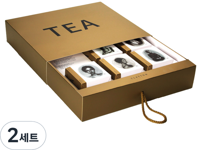 CLAYTON TEA Eldorado 紅茶1號 70g x 5種 禮盒組, 伯爵茶 + 英式早餐茶 + 大吉嶺 + 阿薩姆 + 阿薩姆CTC, 2套