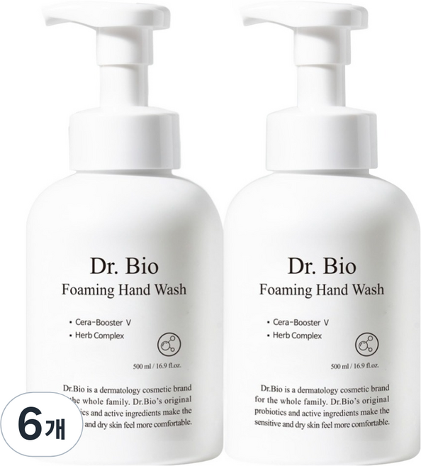 닥터바이오 포밍 핸드워시 푸르티 머스크향, 500ml, 6개