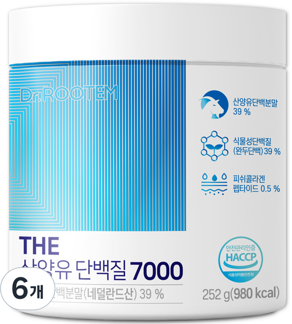 닥터루템 정품 산양유 단백질 7000, 252g, 6개