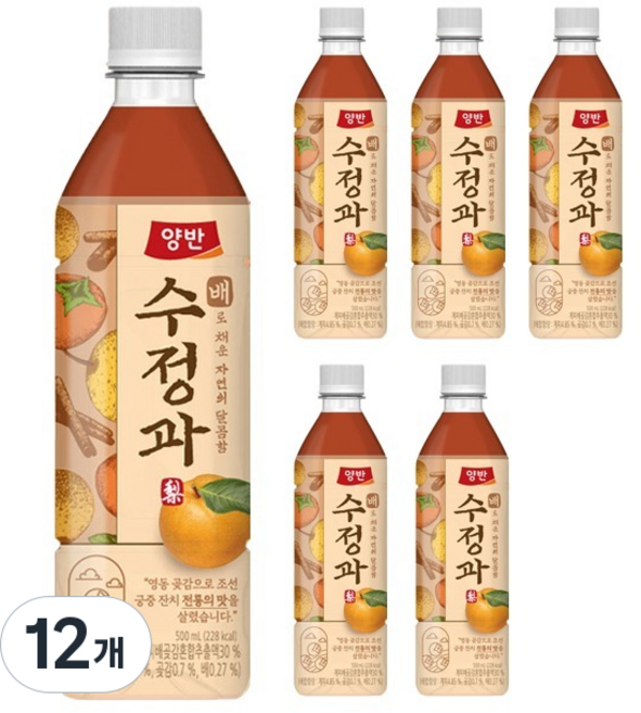양반 배 수정과, 500ml, 12개