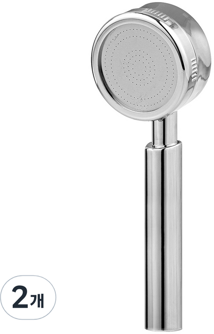 코멧 수압상승 샤워기 헤드 단품, 2개, 실버