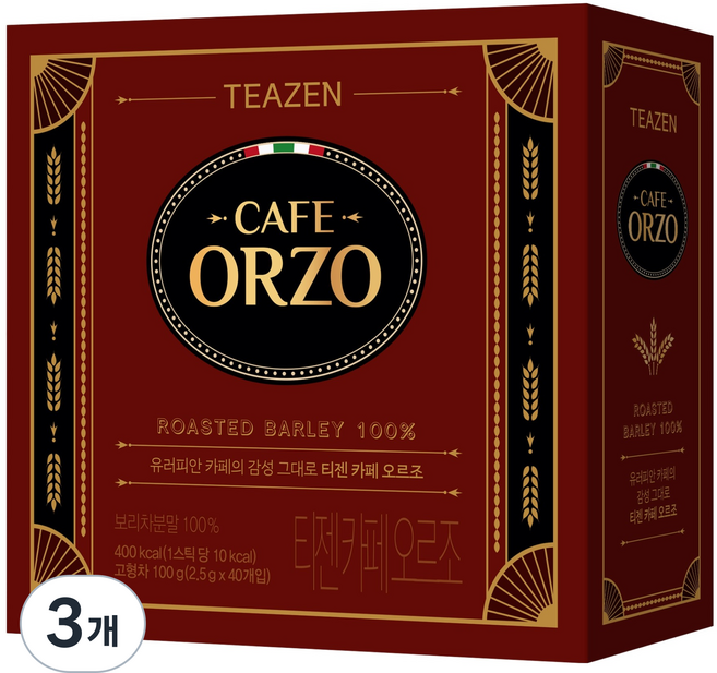 TEAZEN 茶禪 咖啡大麥茶, 2.5g, 3個, 40入