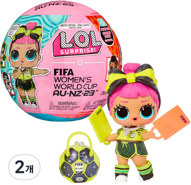 L.O.L Surprise 驚喜寶貝蛋 FIFA 女子世界盃 澳洲新西蘭 2023 綜合公仔 隨機出貨, 2個
