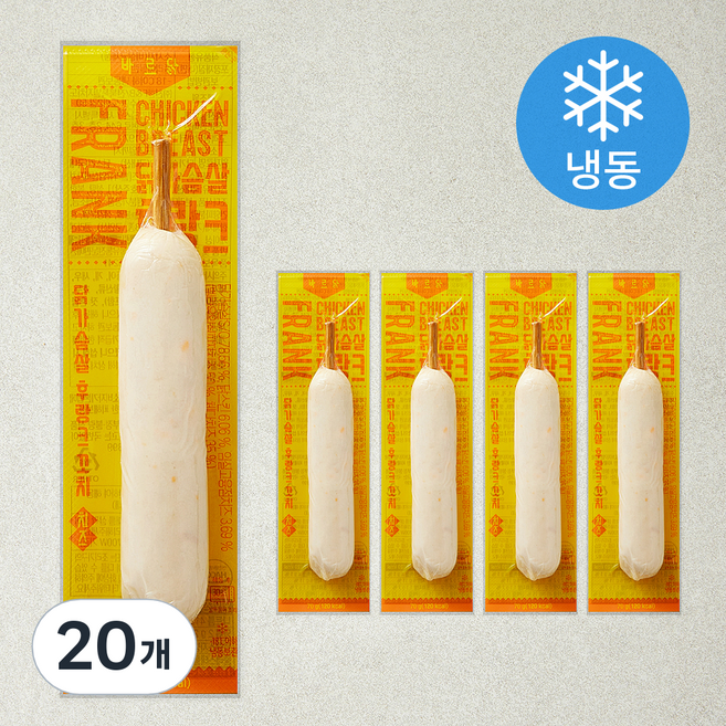 바르닭 닭가슴살 후랑크 꼬치 치즈 (냉동), 70g, 20개