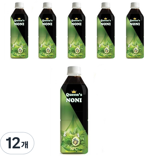퀸즈 100% 노니 원액, 500ml, 12개