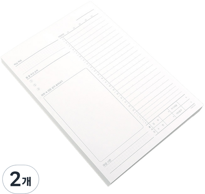 핑크풋 5000 타임 트래커 플래너, 화이트, 2개