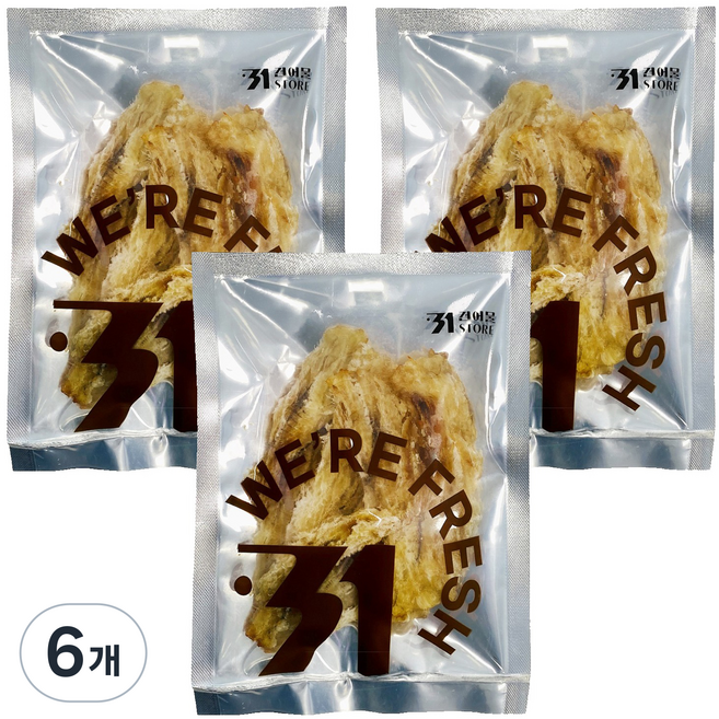 31건어물 구운 아귀채, 6개, 100g