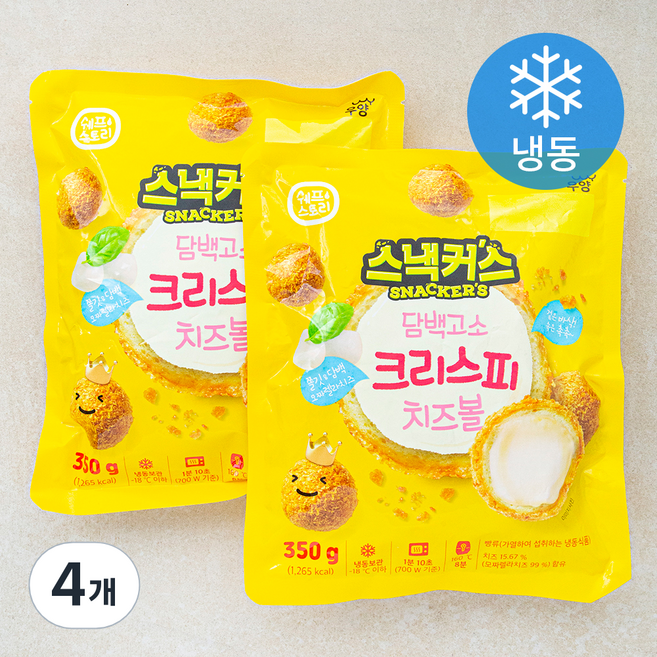 쉐프스토리 담백고소 크리스피치즈볼 (냉동), 350g, 4개