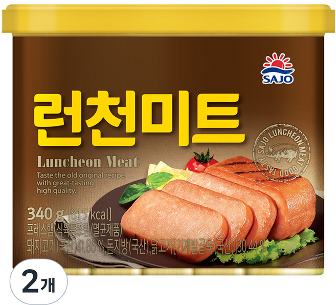 사조오양 런천미트, 340g, 2개