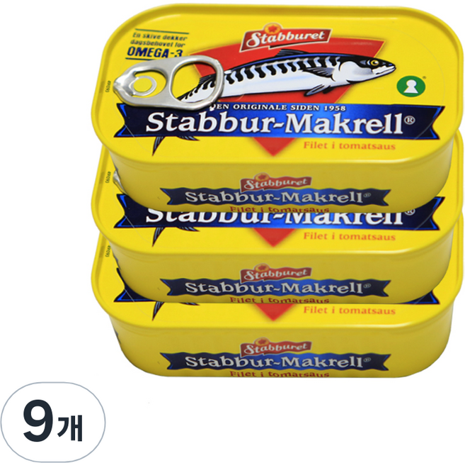 스타부르 캔 고등어 오리지널, 110g, 9개