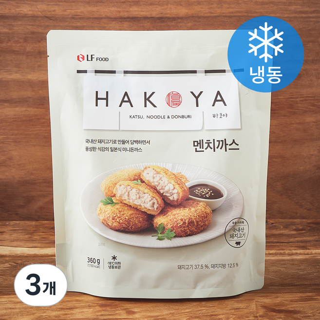 HAKOYA 멘치까스 (냉동), 360g, 3개