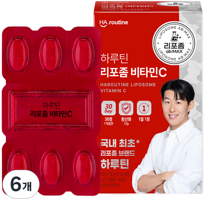하루틴 리포좀 비타민C 1100mg, 30정, 6개