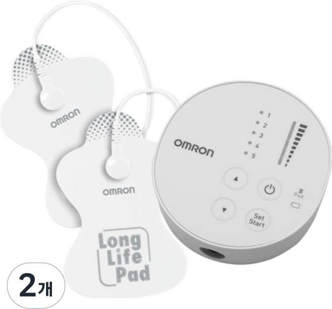 오므론 저주파 자극기 마사지기, HV-F013, 2개, 화이트