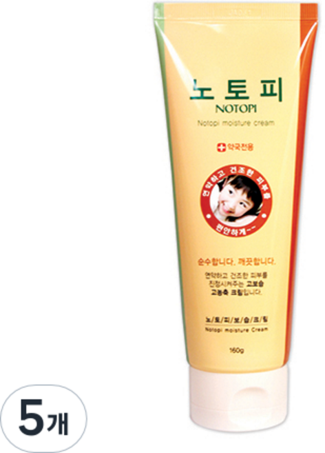 노토피 보습 크림, 160g, 5개
