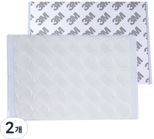 쓰리엠 접착 고무발 범폰 PR22-15, 2개, 투명