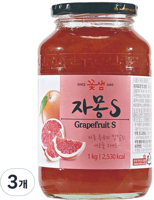 꽃샘 자몽S, 1kg, 1개입, 3개