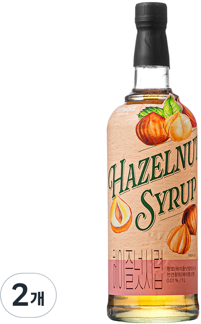 탐사 헤이즐넛시럽, 1L, 2개