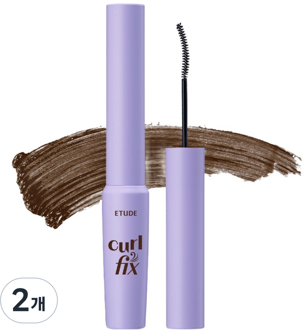 ETUDE 纖長睫毛膏 3g, 2個, 02 棕色