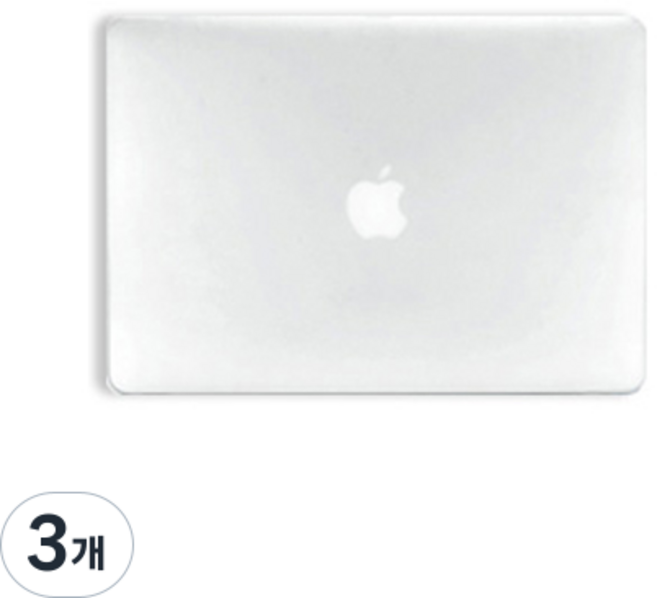 애니클리어 프리미엄 맥북 하드케이스 뉴애어 A2337, 투명, 3개