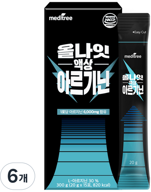 메디트리 올나잇 액상 아르기닌, 300g, 6개